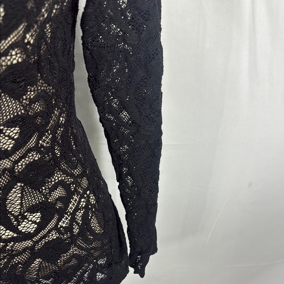 Anne Fontaine Black Lace Long Sleeve Blouse Size 40 / US 6-8 - Picture 8 of 13